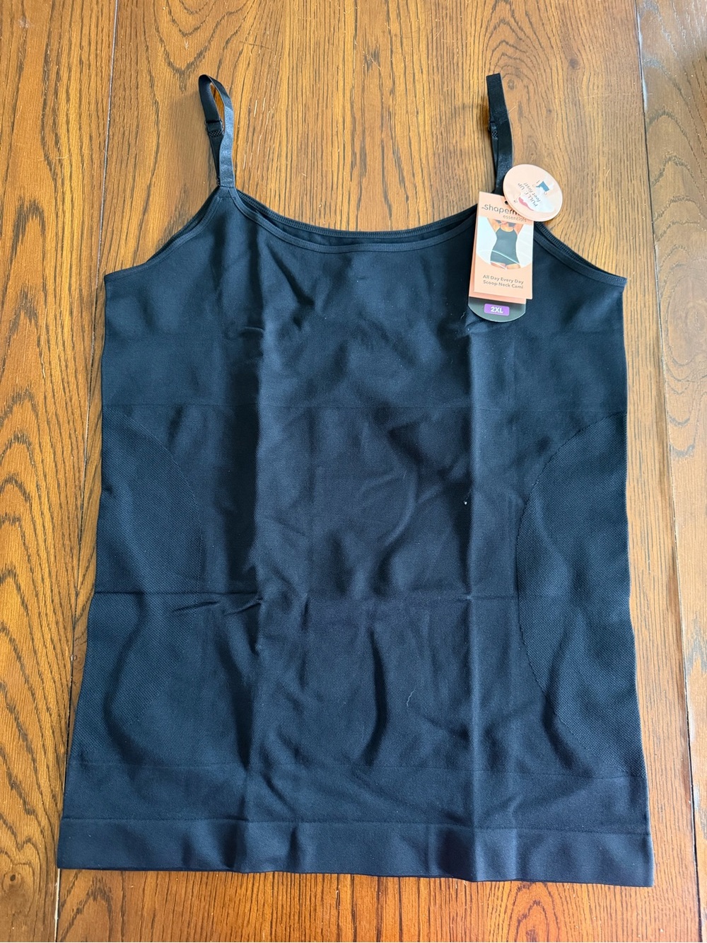 Shapermint Black Seamless Camisole with Adjustable Straps